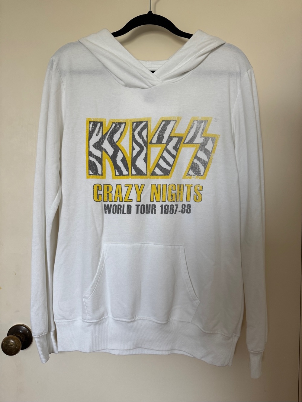 Recycled Karma KISS Crazy Nights Japan World Tour Hoodie in White size S NWOT